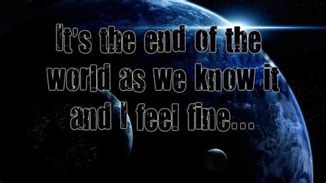 Mar 30, 2020 · Recently, “End of the World” broke into the top 100 in the US iTunes download charts, its popularity spiking with the World Health Organisation’s declaration that Covid-19 had reached pandemic levels. (It last saw significant sales in 2012, around the time of the predicted Mayan apocalypse.) 